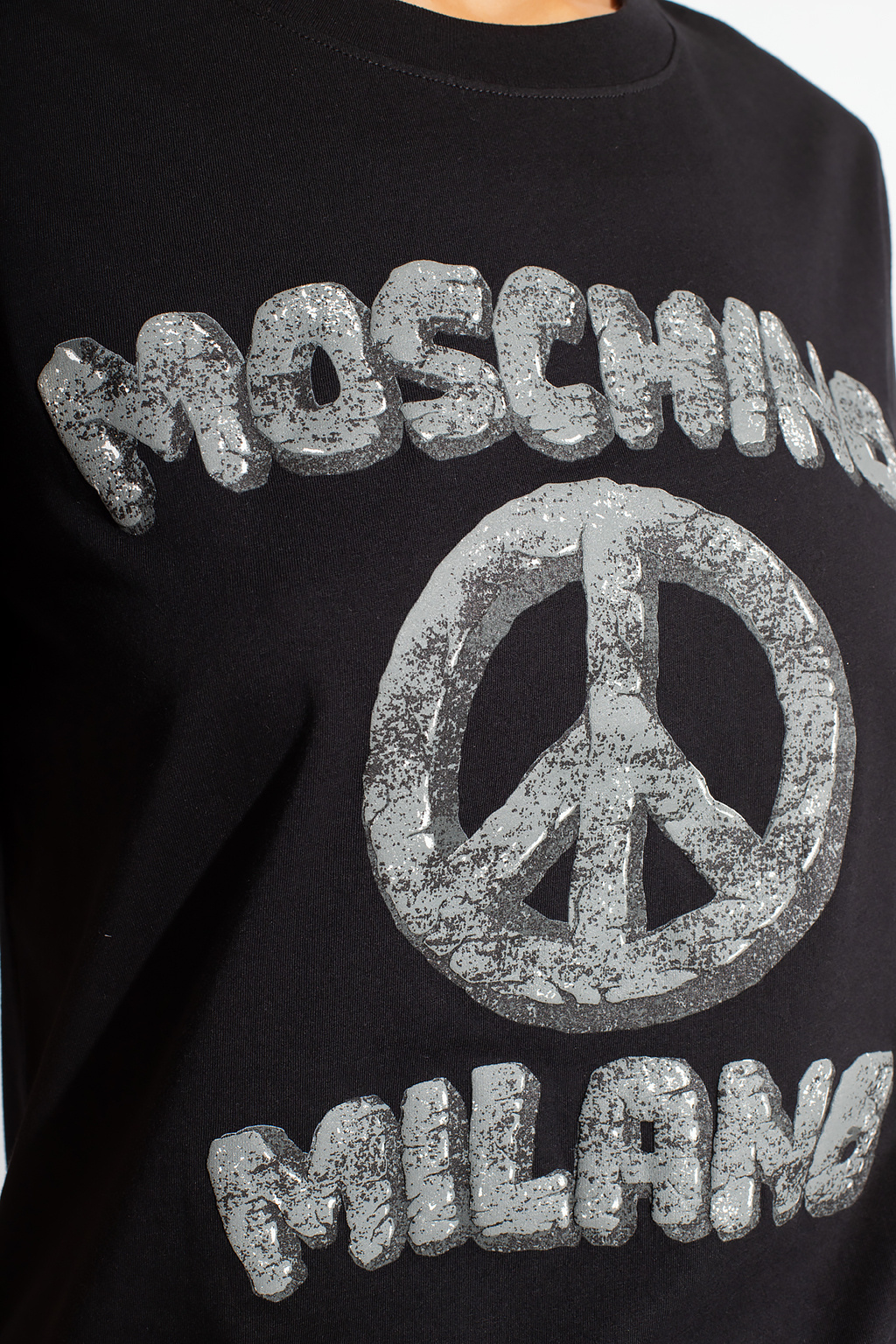 abstract print track jacket - Moschino x The Flintstones
